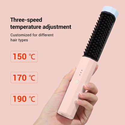 2 in 1 Wireless Hair Curler & Straightener